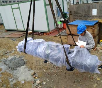 江河环保 空调暖通机房分集水器吊装 成都地铁四号线